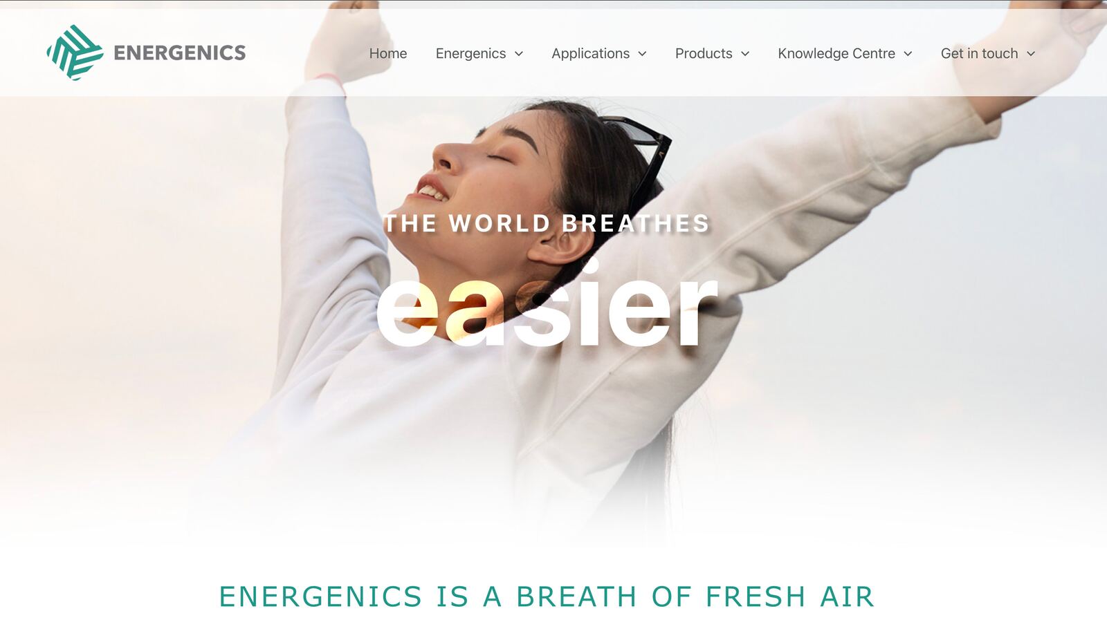 The Energenics company website homepage